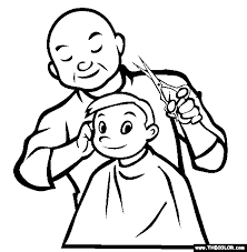 Hairdresser web banner or landing page. Barber Coloring Page Free Barber Online Coloring
