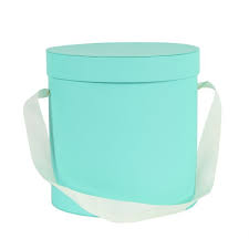 Small multifunctional box in tiffany blue® leather. Tiffany Blue Hat Box 20x20cm Easy Florist Supplies
