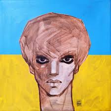 Lato jest wtedy, gdy się biega na bosaka. Czego i Wam życzymy.  "Kingfiszer", 65x92cm, akryl na płótnie, 2021.