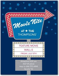 Drive In Movie Party Invitations Movie Theme Birthday Party Movie Night Party Summer Party Invitations