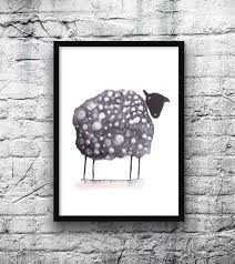 Black And White Sheep Drawing Original Black Sheep Painting Schaap Aquarel Black And White Art Minimalist Art Original Watercolor No Print Size A5 Zen Art S Met Afbeeldingen Idee Verf Zen Kunst Handgemaakt