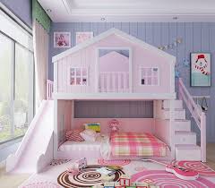 Gemacht Um Rosa Baum Haus Etagenbett Mit Rutsche Und Treppe Etsy In 2020 Tree House Bunk Bed House Beds For Kids House Bunk Bed