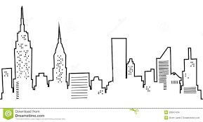 Black And White Cityscape Cartoon Cartoon New York City New York Skyline Silhouette City Silhouette City Cartoon