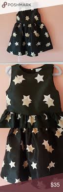 Nwt Gymboree Black W Stars Party Dress Size 4 Cute Black Dress Clothes Design Party Dress
