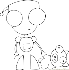 Feel free to print and color from the best 40+ arcade coloring pages at getcolorings.com. Gir Invader Zim Coloring Pages Colouring Pages Distributor