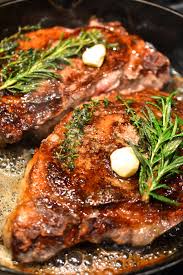 As the steak cooks, the melted butter turns into a kind of sauce, making the ribeye deeply crusty and richly flavored. He Had Me At Rib Eye Recipes Meat Recipes Beef Recipes