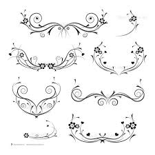 Black And White Invitation Clip Art Flourishes Decorations Black Flourishes Decorative Flower Curly Swirls Damask Clip Art Clipart Embellishment Diy Free Clip Art Hot Pink Decor Clip Art Vintage