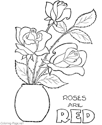 Next we have a wonderful vintage coloring page of a rose mallow plant, with 2 blossoms and a little rosebud! Color Pages Roses Coloring Home