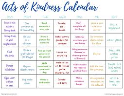 Below are five kindness activities for kids that encourage them to spread kindness and act with compassion. 35 Random Acts Of Kindness Calendar Free Printable