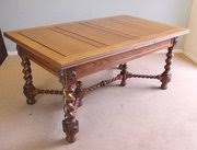 1910s antique empire tiger oak round dining room table / breakfast table. 1910s Antique Dining Tables Antiques Atlas