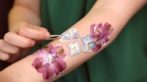 A pair and a spare / via apairandasparediy.com. How To Make Temporary Dried Flower Tattoos Emily Geraghty Blogger