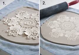 Once your handle is attached you're all set! Make Your Own Lace Pottery