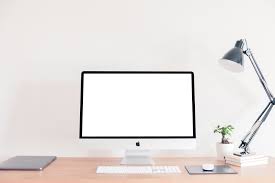 Download Desktop Pc With Organized Home Office Setup Mockup Mockups Generator By Riseshot