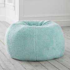 Cozy Sherpa Turqoise Bean Bag Chair Bean Bag Chair Faux Fur Bean Bag Bean Bag Chair Pottery Barn