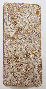 Bundjuŋu By Mulkun Wirrpanda Australian Galleries Bark Painting Collection Of John Wolseley 166cm X 89cm Aboriginal Art Australian Artists Gallery
