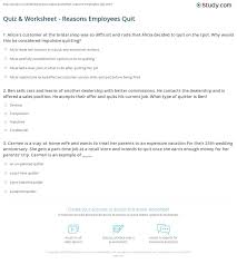 The silver 25th anniversary is a milestone wedding anniversary. Quiz Worksheet Reasons Employees Quit Study Com