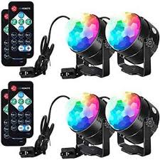Lunsy Sound Activated Party Lights With Remote Control Dj Lighting Rgb Disco Ball Light Strobe Lamp 7 Modes Stage Par Light