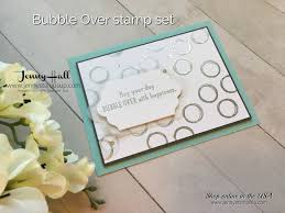 Videos showcasing new stampin' up! Bubble Over Shiny Bubbles Card Jenny Hall Design