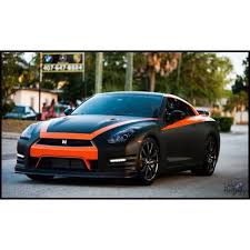 Black And Orange Car Wrap Car Wrap Vinyl Wrap Car Car Graphics Gtr