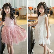 2018 New Girl Dress Cute Tutu Wedding Party Dress Summer Princess Dresses Kids Clothes Kids Vestido 3 4 5 6 7 8 9 10 11 12 Years Baby Lace Dress Girls Dresses Summer Girl Princess Dress