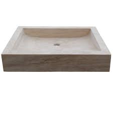 3 new & refurbished from $150.00. Tashmart Angled Flow Rectangular Natural Stone Vessel Sink In Beige Tm102 Lt The Home Depot