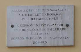 A soproni népszavazás és az evangélikusság dr krisch andrás előadása. Fajl Soproni Nepszavazas Emlektabla Jpg Wikipedia