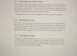 Check spelling or type a new query. 2 1 Outcomes Of A Card Game You Picked Up A New Card Chegg Com