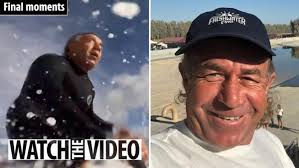 Photographer Larry Haynes captures his own haunting final moments surfing  before he collapsed and died in parking lot