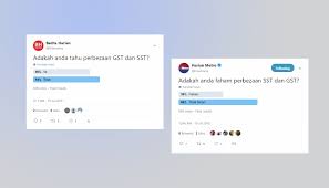 The new tax is sales and services tax (sst), is set to replace the gst. Netizen Tak Faham Beza Sst Gst