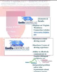 Attention Genblu Logistics Llc Hiring Event Meet Recruiter And Complete Application Process Bring Res Delivery Driver Operational Excellence How To Apply