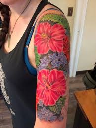 Hawaiian Flower Tattoo Sleeves Hawaiian Flower Tattoos Hibiscus Tattoo Hawaiian Tattoo