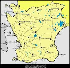Kristianstad är huvudort för region skåne (tidigare landstinget). Karta Over Skane Regionen Karta Over Sverige Geografisk Fysisk Politiska Kartan Provinsen Stockholm Map Bild