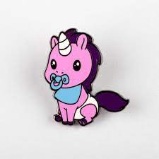 Hatch a colorful egg and take care of the cutest newborn unicorn with rainbow hair! Baby Unicorn Pin Funny Cute Nerdy Pins Teeturtle