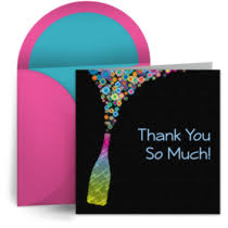 Pink teal and yellow paper bright & maximalist general greetings thank you flat card. Thank You Cards Send Thank You Ecards Free Punchbowl
