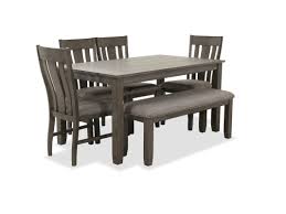 Crafted of solid pine and manufactured wood in a driftwood finish, the tabletop strikes a round silhouette featuring light moldings and a smooth, thick edge. Lane Home Furnishings Hawthorne 6 Pc Dining Set 5045 54 Wholesale Furniture Mattress