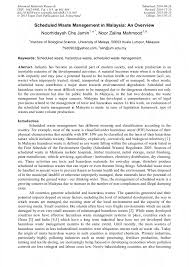 Scheduled waste (hazardous) and solid 19 conclusion new legislation provides a centralised and coordinated solid waste management ghg from landfills can be addressed through. Scheduled Waste Management In Malaysia An Overview Scientific Net