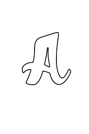 printable cursive bubble letter a cursive bubble letters bubble letters alphabet free printable letter stencils
