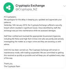 Recorded crypto hacks & thefts: Cryptopia Hacked Cryptocurrency