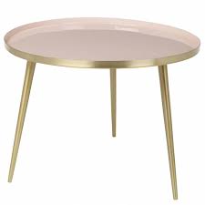 Add a touch of sunshine with an orange book. Coffee Table Round Brass And Pink O57xh42cm Broste Copenhagen Petite Lily Interiors