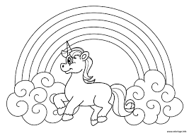 Coloriage licorne arc en ciel à imprimer | Coloriage arc en ciel, Arc en ciel  dessin, Licorne coloriage