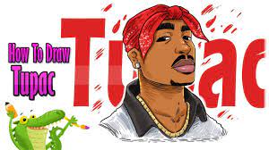 How To Draw Tupac Step By Step - Youtube