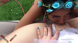 Canela Skin lesbian show with blue haired girl porn videos
