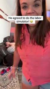 My hats off for you ladies the period cramp simulator was nothing compared  to the labor contractions 😂 ##couplecomedy##marriagehumor##period