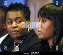 Beverley Thomas, the mother of Charlene Ellis, leaves Birmingham Crown  court following the arrest of four men charged with her daughter's murder  and that of fellow teenager Letitia Shakespeare, at a New