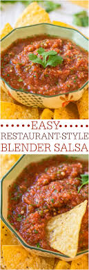 We first made this salsa in the summer for a potluck and it was so good! Easy Salsa Recipe Restaurant Style Averiecooks Com