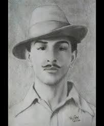 Artwork Sketch Black And White Bhagat Singh Veer Bhagat Singh In 2020 Art Drawings Sketches Simple Bhagat Singh Art Drawings Sketches