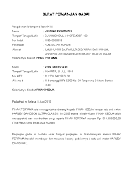 Perjanjian gadai tanah lengkap : Contoh Surat Perjanjian Gadai Motor Pdfqueen Contoh Surat