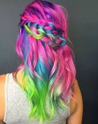 47 Trendy Ideas Hair Green Curly Hair Styles Green Hair Rainbow Hair