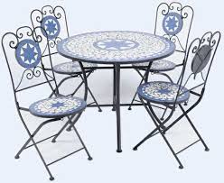 Ellister Palermo Mosaic Patio Set Patio Furniture Wrought Iron Furniture Patio Set Iron Furniture