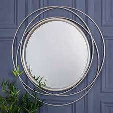 Maybe you would like to learn more about one of these? Large Round Silver Wall Mirror Swirl Modern Hallway Bedroom Home Living Dining 5050140877494 Ebay